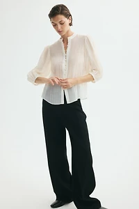 Balloon-Sleeved Blouse