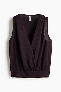 Haut croisé en tricot