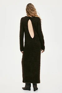 Robe en mohair mélangé avec dos ouvert