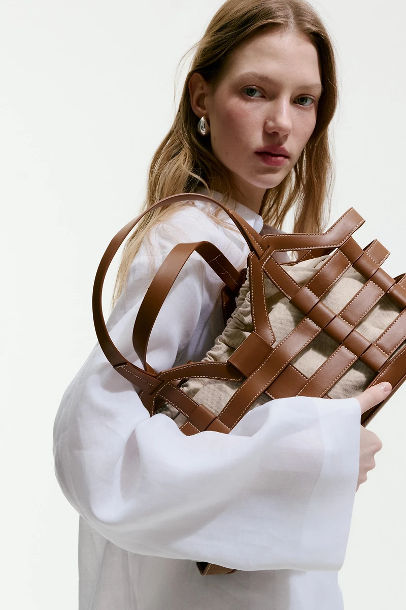 Grand sac fourre-tout avec cordon de serrage