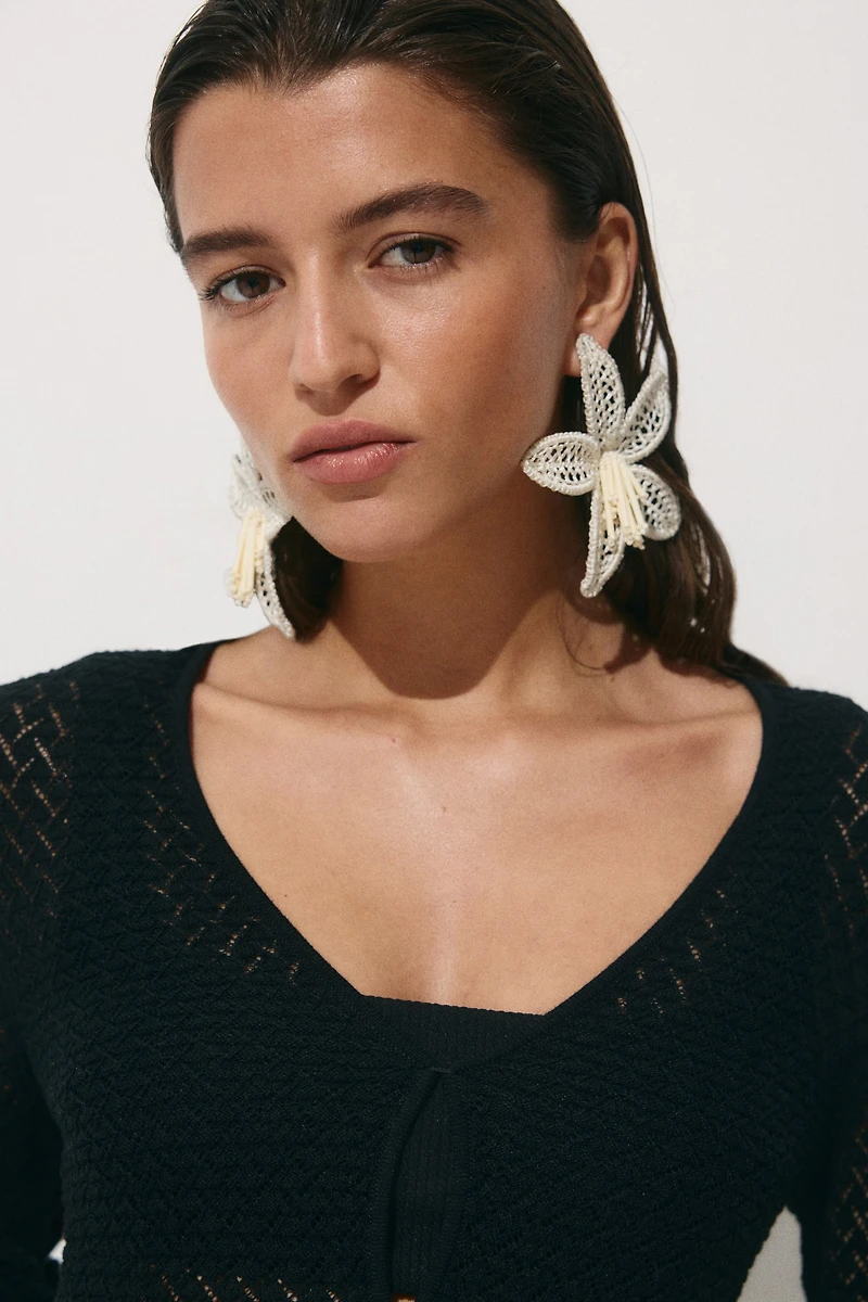 Pointelle-Knit Beach Dress