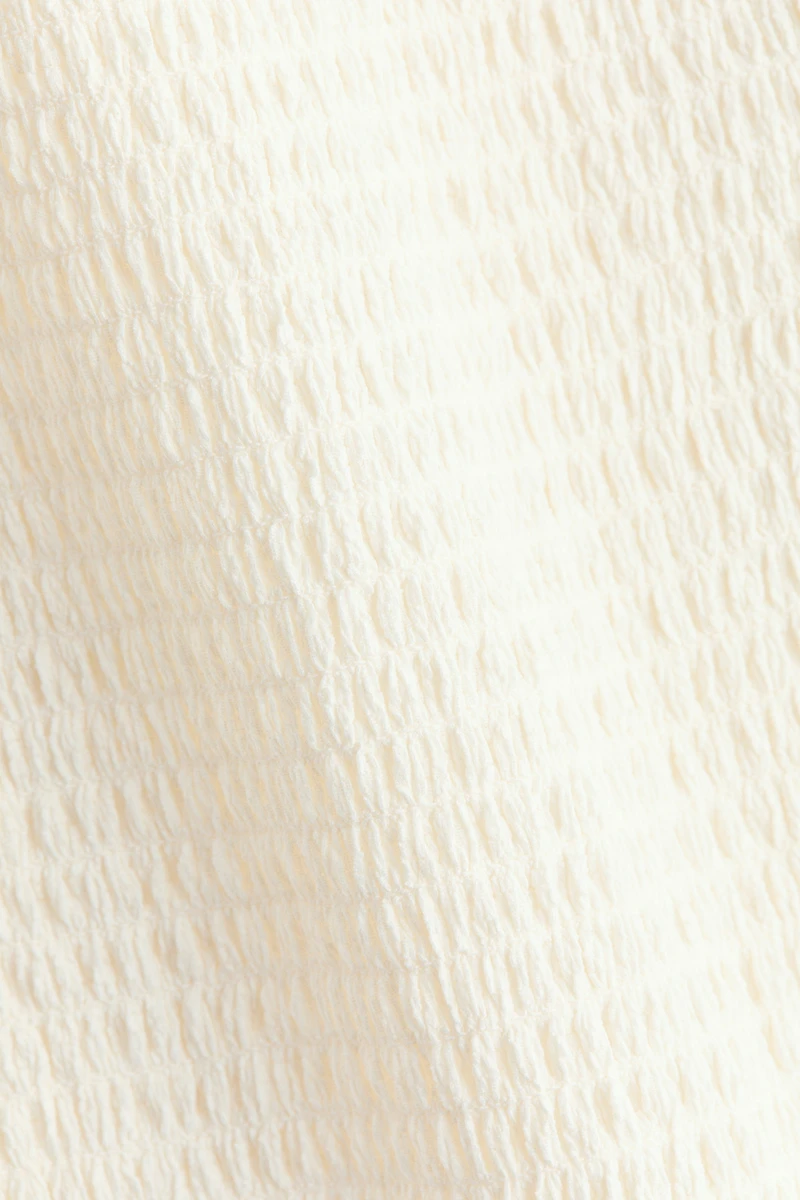 Smocked Boat-Neck Top