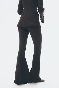 Pantalon scintillant en tricot côtelé