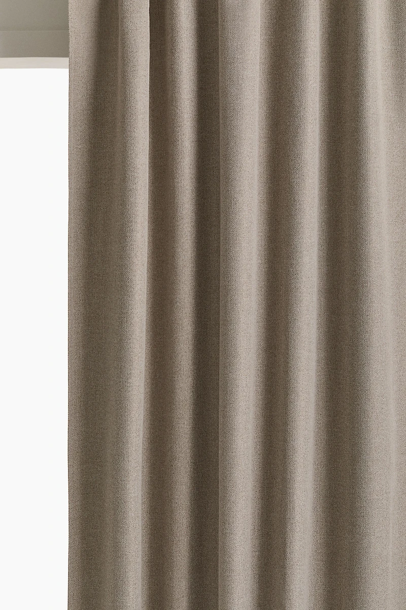 1-Pack Wide Blackout Herringbone Curtain Panel