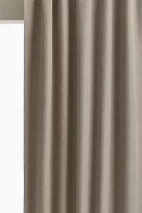 1-Pack Wide Blackout Herringbone Curtain Panel