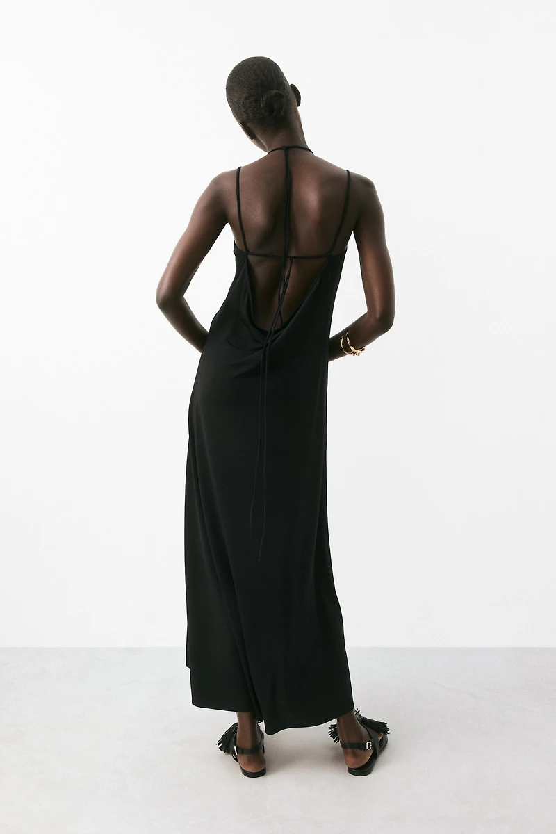 Draped Halterneck Dress