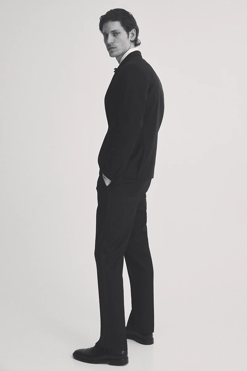 Slim-Fit Wool-Blend Tuxedo Jacket