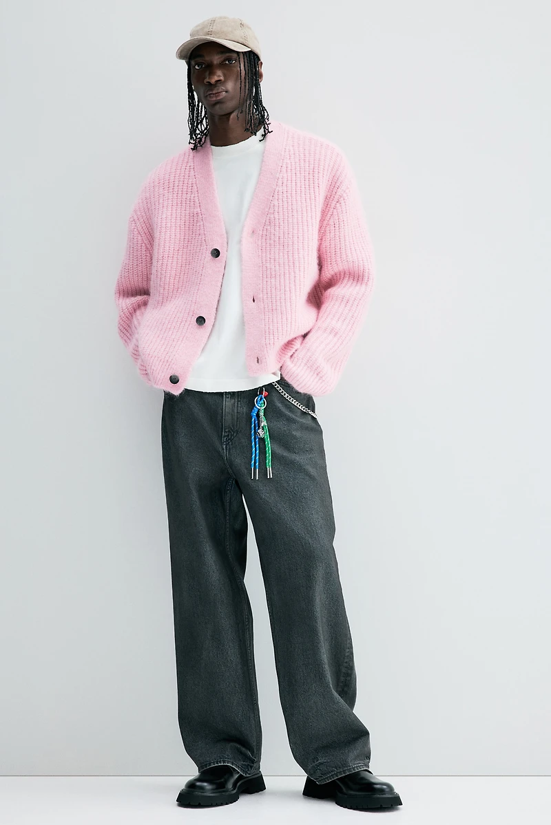 Gilet ample en tricot côtelé