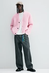 Gilet ample en tricot côtelé