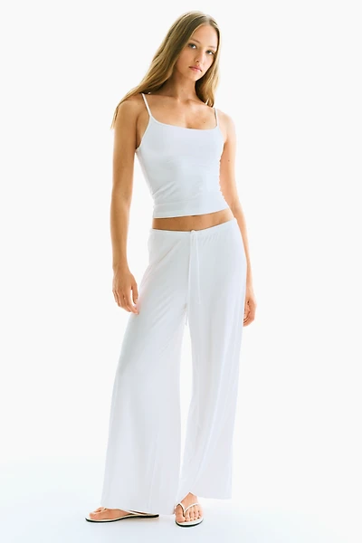 Pantalon large avec cordon de serrage