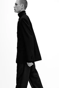 Relaxed-Fit Wool-Blend Tuxedo Jacket