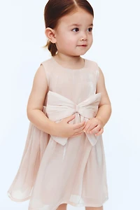 Bow-Detail Organza Dress