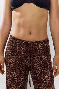 Wide-Leg Pajama Pants