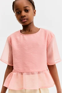 Chiffon Peplum Top