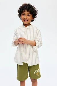 Cotton Band Collar Shirt