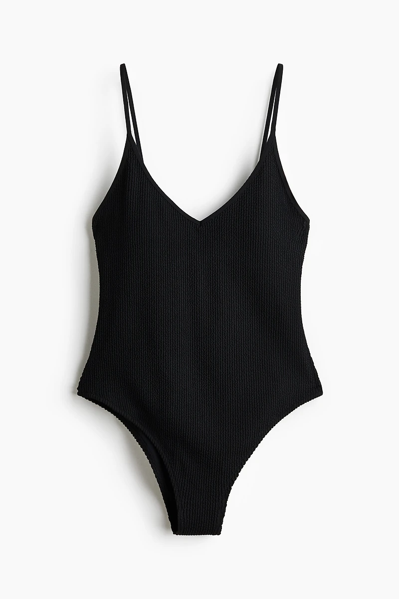 Padded-Cup High-Leg Swimsuit