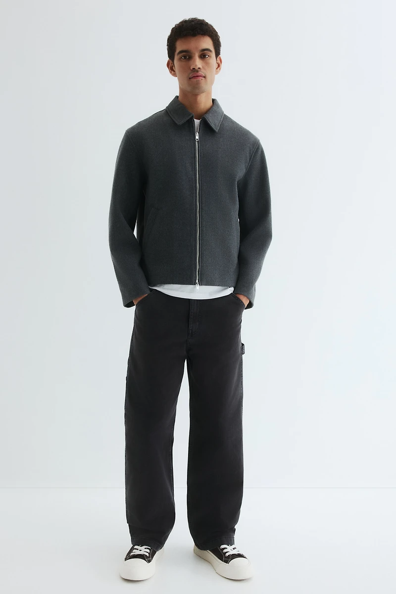Regular-Fit Felted Overshirt