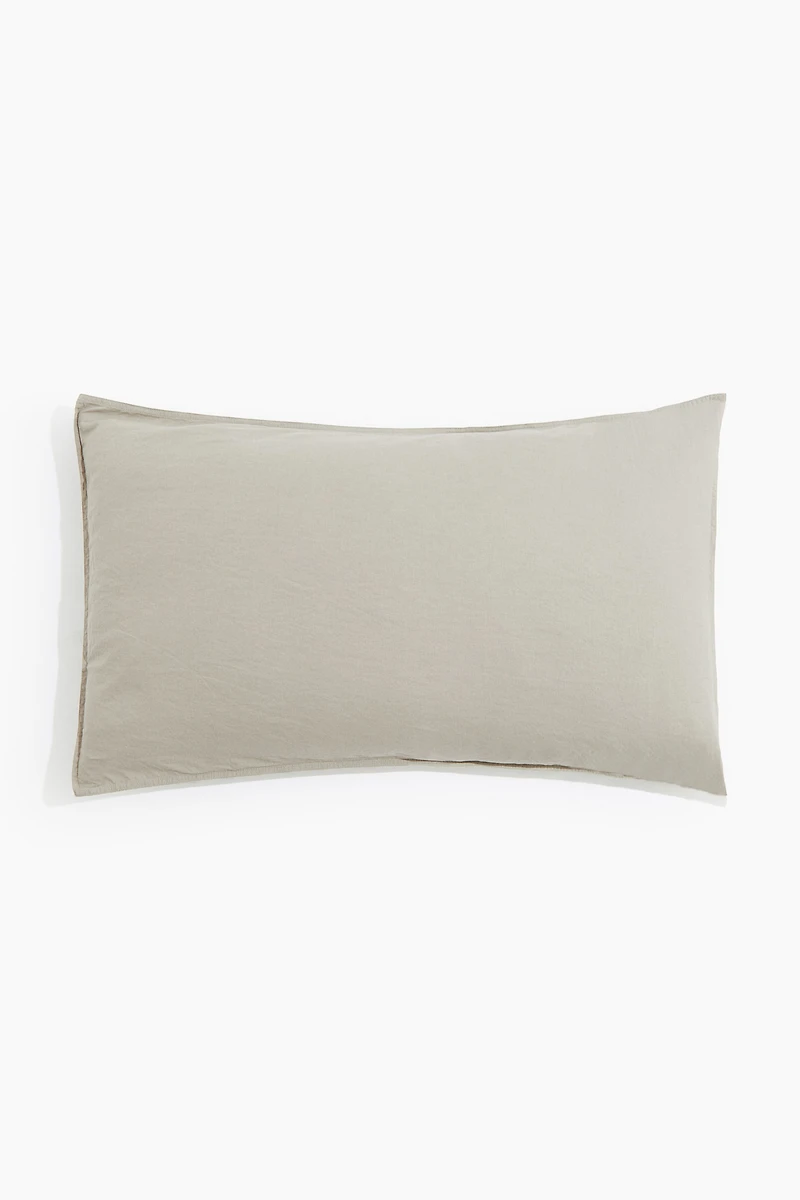Washed Linen-blend Pillowcase