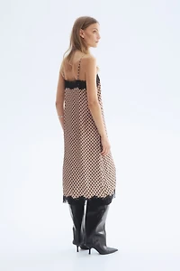 Lace-Trimmed Slip Dress