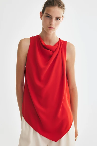 Draped Handkerchief Top