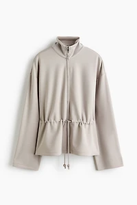 Drawstring-Detail Sweatshirt Jacket