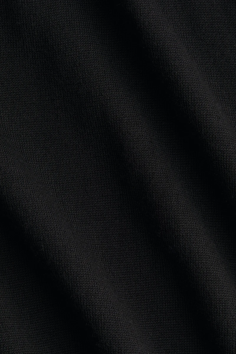 Robe asymétrique en laine mérinos