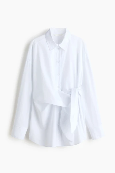 Tie-Detail Cotton Shirt