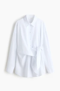 Tie-Detail Cotton Shirt