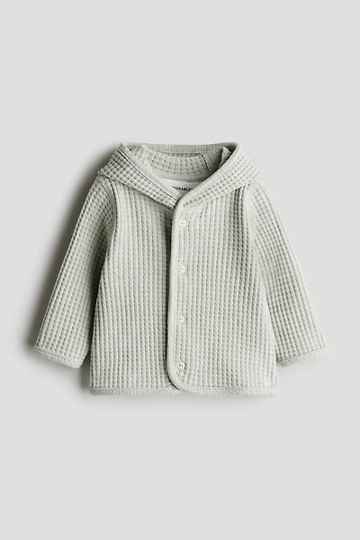 Waffled Cotton Cardigan