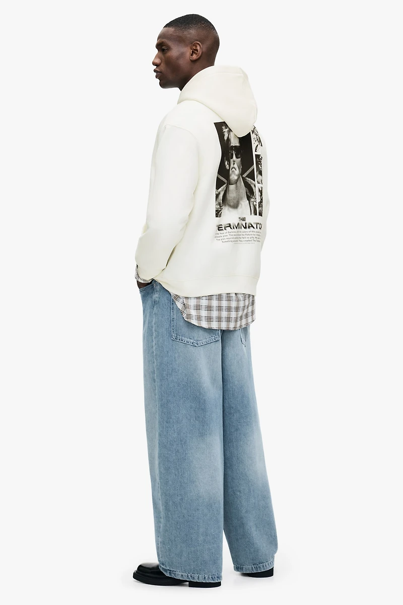 Loose-Fit Printed Hoodie