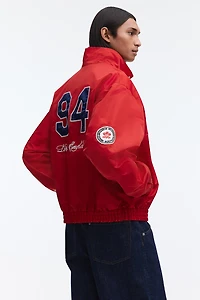 Veste de survêtement brodée ample en nylon