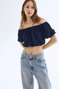 Haut court épaules nues