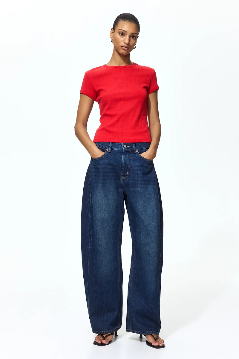 Pointelle-Knit T-Shirt