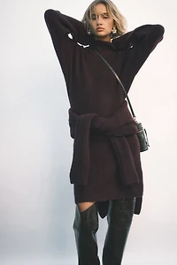 Rib-Knit Shoulder-Pad Dress