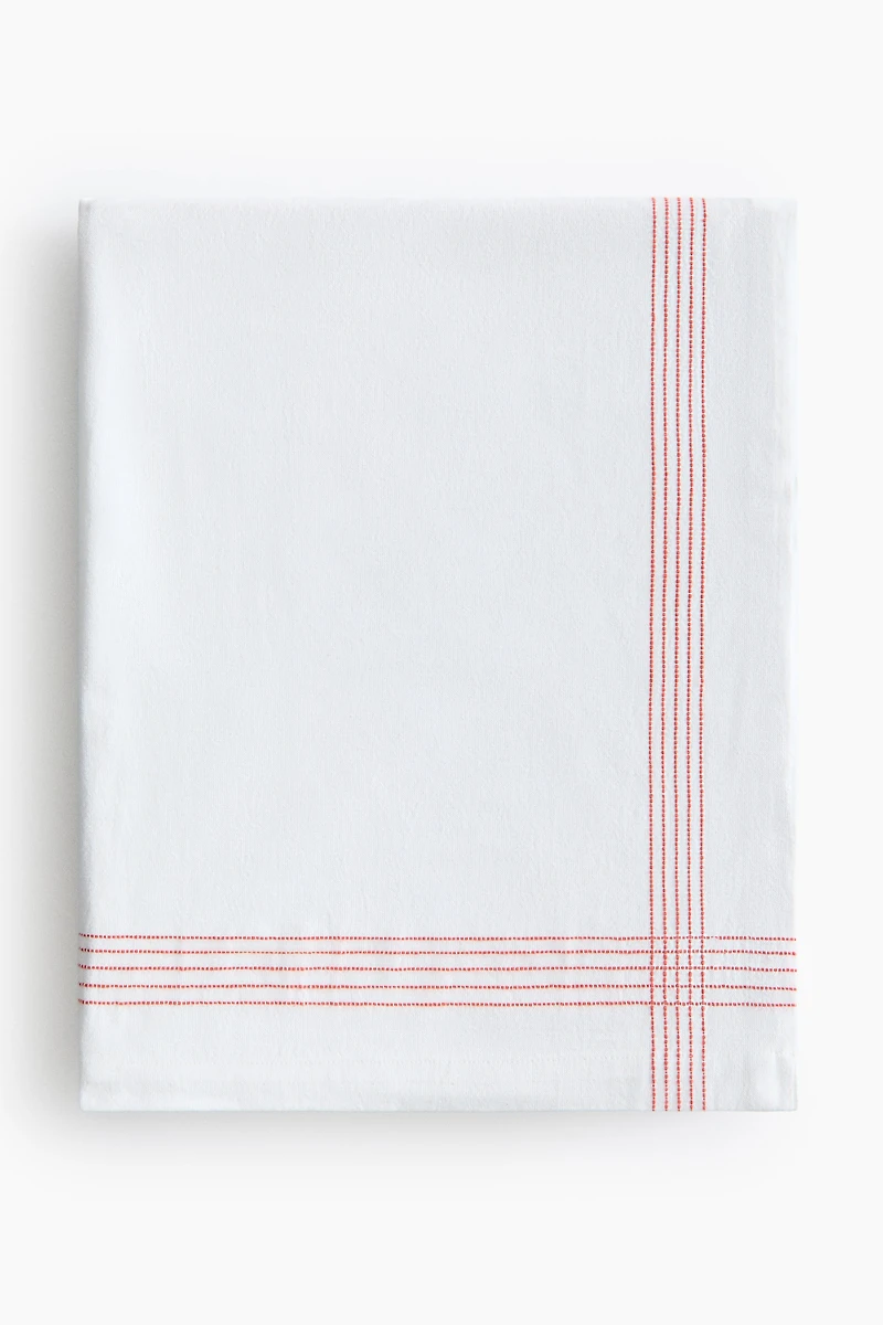 Embroidered-Motif Linen-Blend Tablecloth
