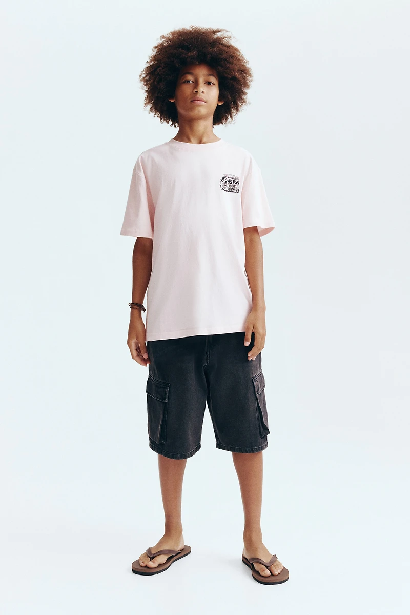 Denim Cargo Shorts