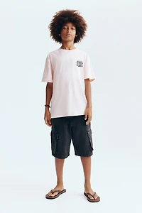 Denim Cargo Shorts