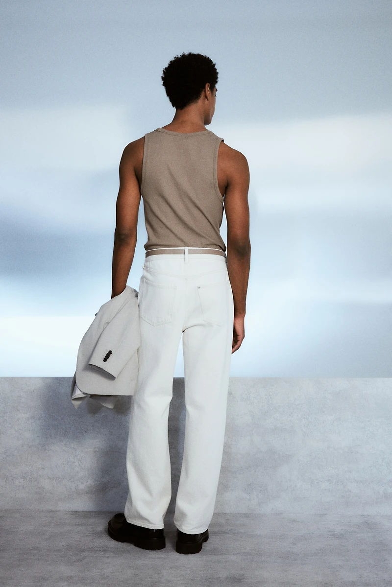 Slim-Fit Ribbed Tank Top