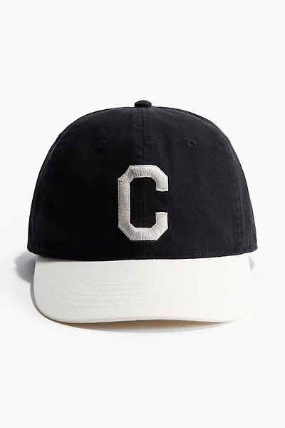 Cotton Cap with Embroidered Motif