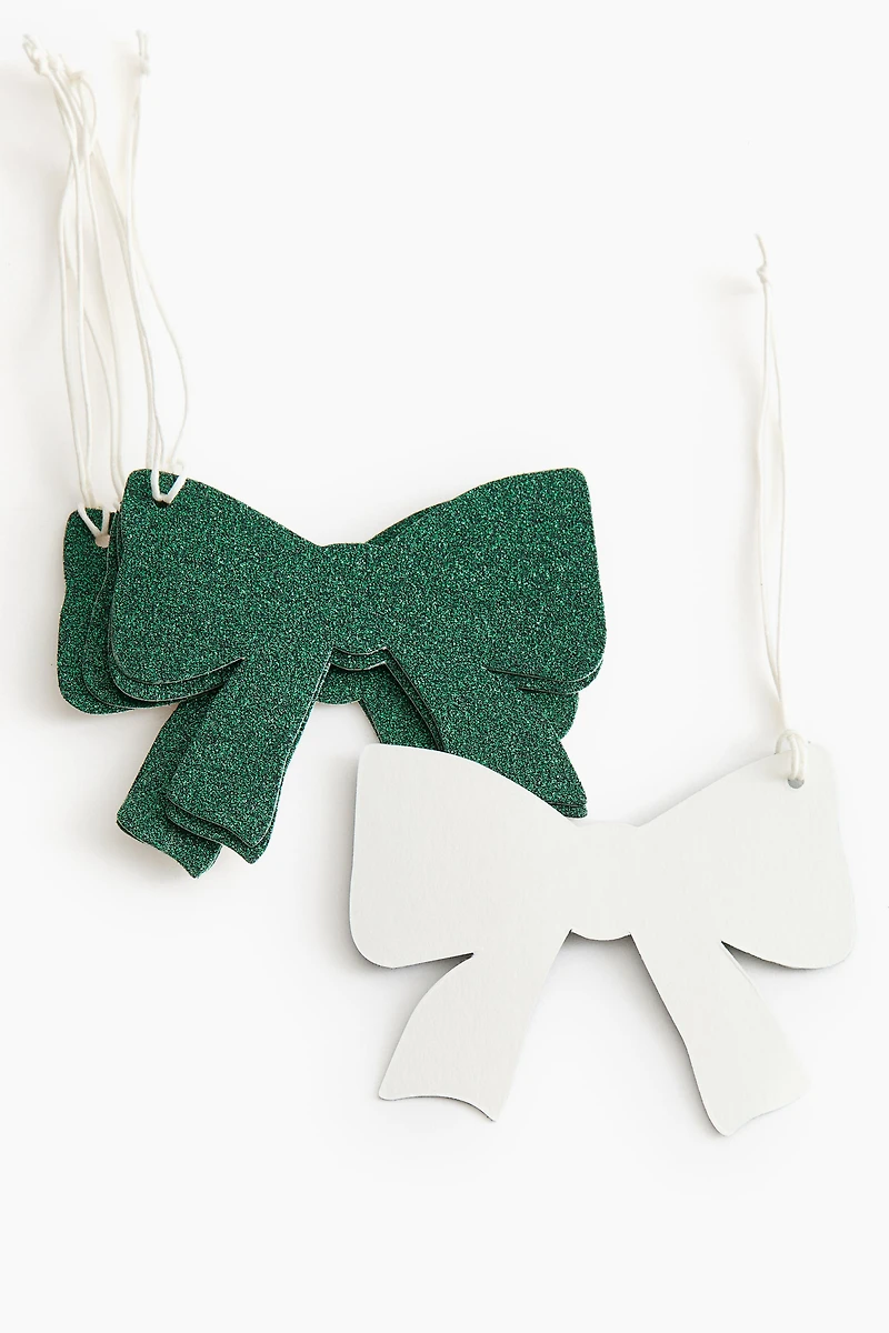 Lot de 5 étiquettes-cadeaux en forme de boucle