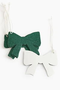 Lot de 5 étiquettes-cadeaux en forme de boucle