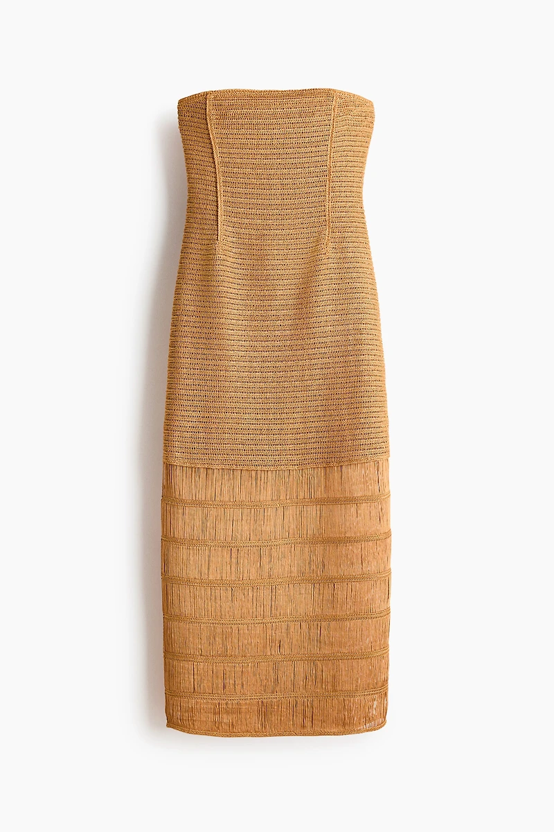 Robe bandeau d’aspect crochet