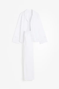 Pajamas with Eyelet Embroidery