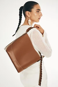 Braided-Strap Shoulder Bag