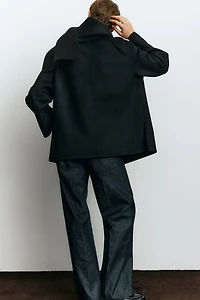 Manteau fait main en laine mélangée