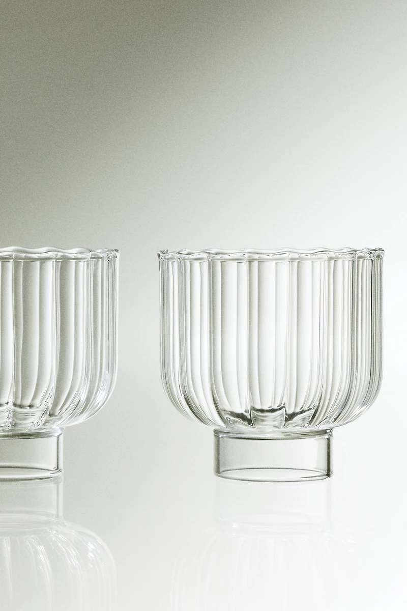 2-pack fluted tumblers