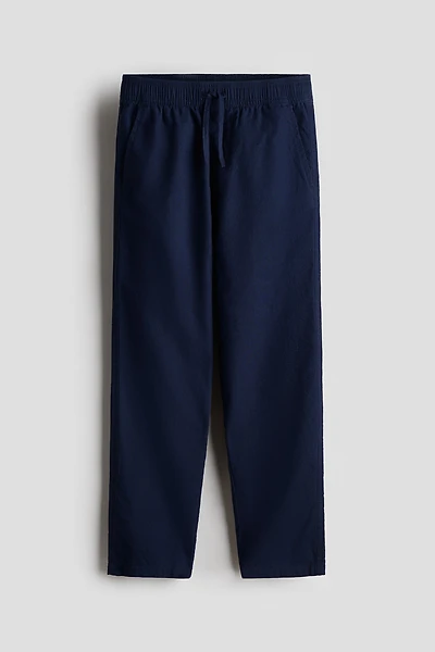 Linen-Blend Pants
