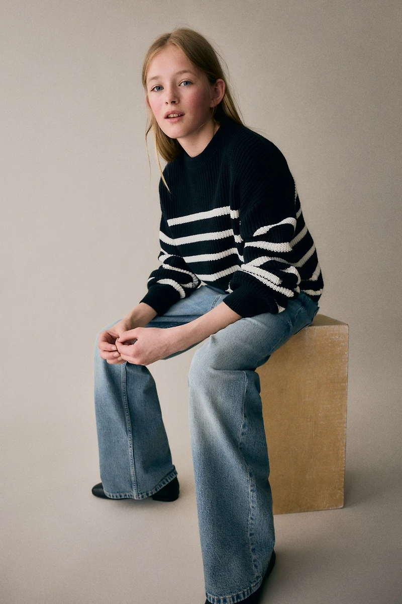 Jean ample coupe bottillon