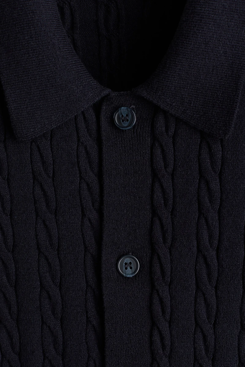 Regular-Fit Cable-Knit Shirt