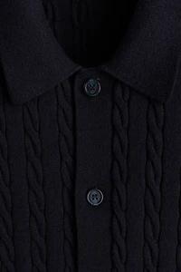 Regular-Fit Cable-Knit Shirt